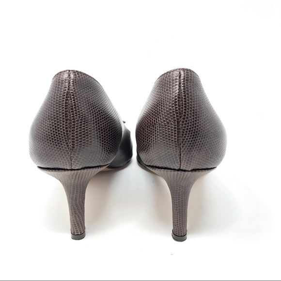 ELLEN TRACY brown leather heels, made in Italy, size 8.5 - Picture 4 of 5